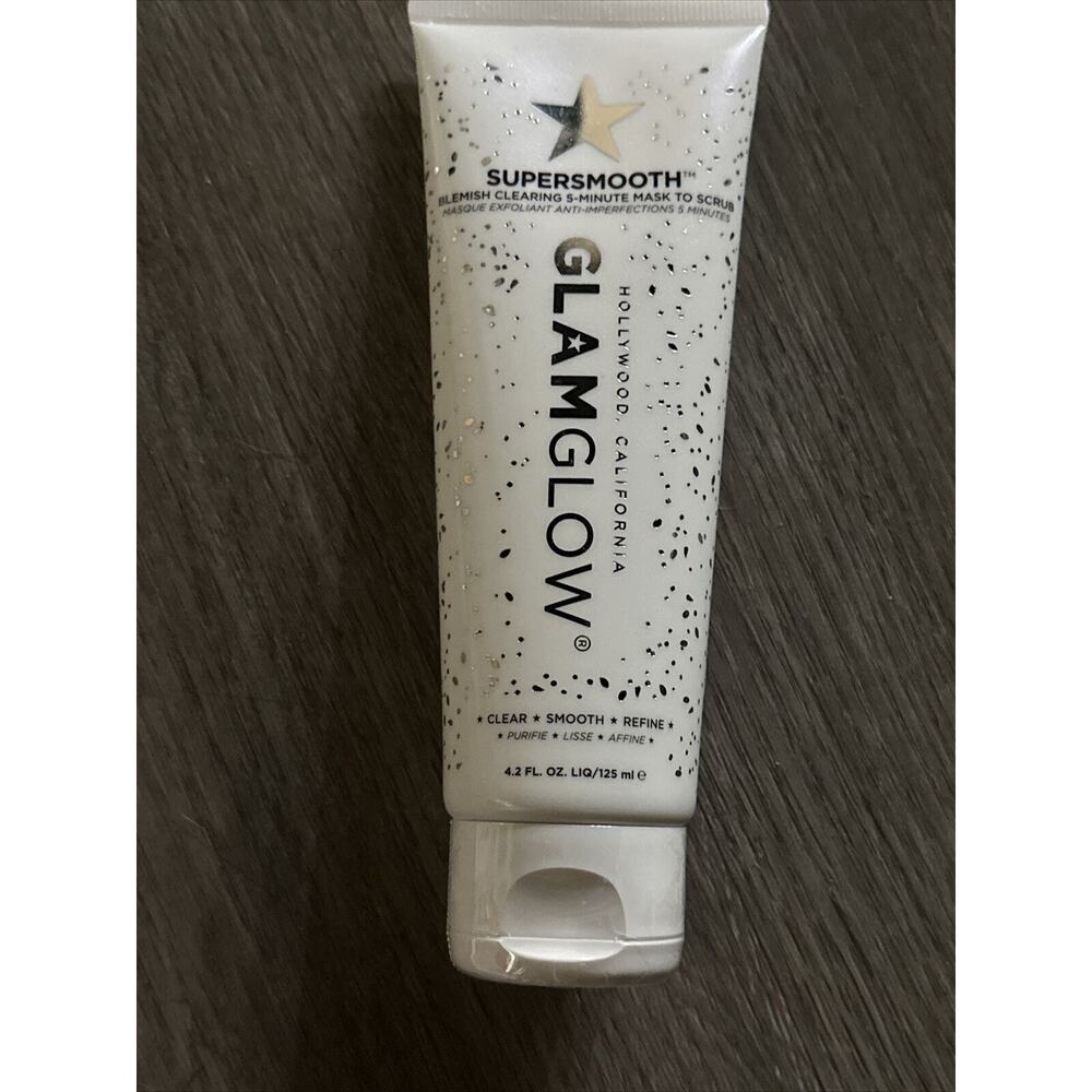 GLAMGLOW Supersmooth Blemish Clearing 5-Minute Mask to Scrub 4.2 oz/125 ml New